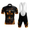God Will Bring You Through Fire Men's Cycling Jersey Set, Road Bike Cycling Kit for Men, Biking Outfit, Bicycle Suit, Team Racing Uniform