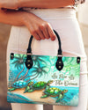 As Free As The Ocean Turtle Leather Handbag