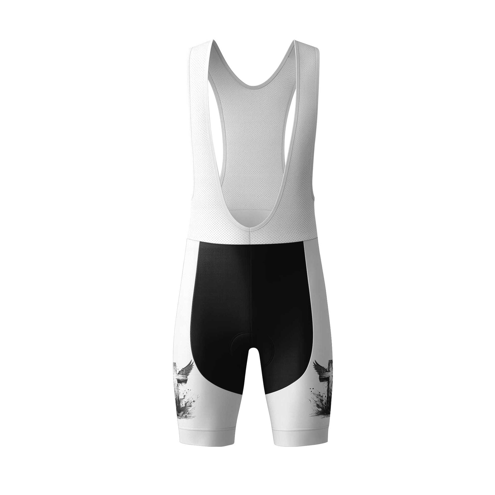 Powered By Jesus Men's Cycling Jersey Set, Road Bike Cycling Kit for Men, Biking Outfit, Bicycle Suit, Team Racing Uniform