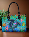 Salty Lil' Beach Turtle Leather Handbag