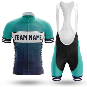 BigCrowns | Cyan Navy Point Cycling Short Sleeve Custom Name Cycling Kit