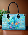Smell The Sea Feel The Breeze Leather Handbag