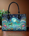 Sea Turtle Moon Leather Handbag
