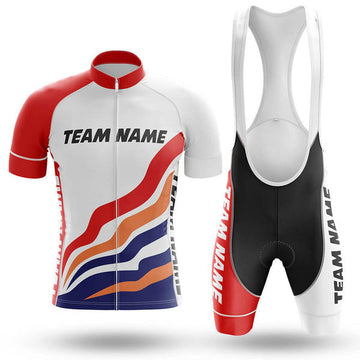 BigCrowns | Red White Cycling Short Sleeve Custom Name Cycling Kit