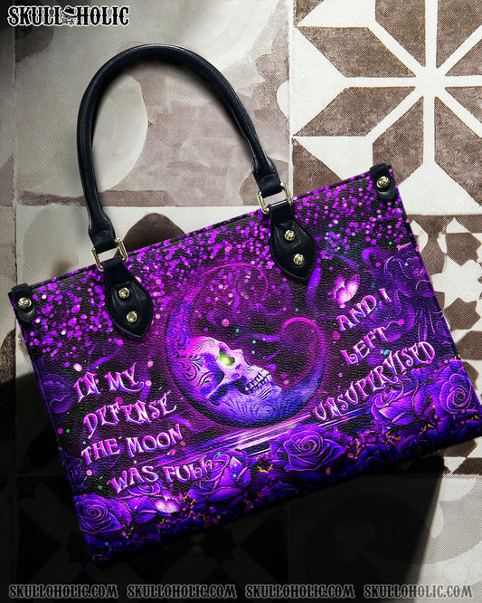 IN MY DEFENSE I WAS LEFT UNSUPERVISED LEATHER HANDBAG - YHLT0606244