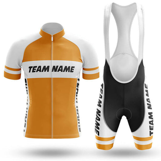 BigCrowns | Yellow White Cycling Short Sleeve Custom Name Cycling Kit