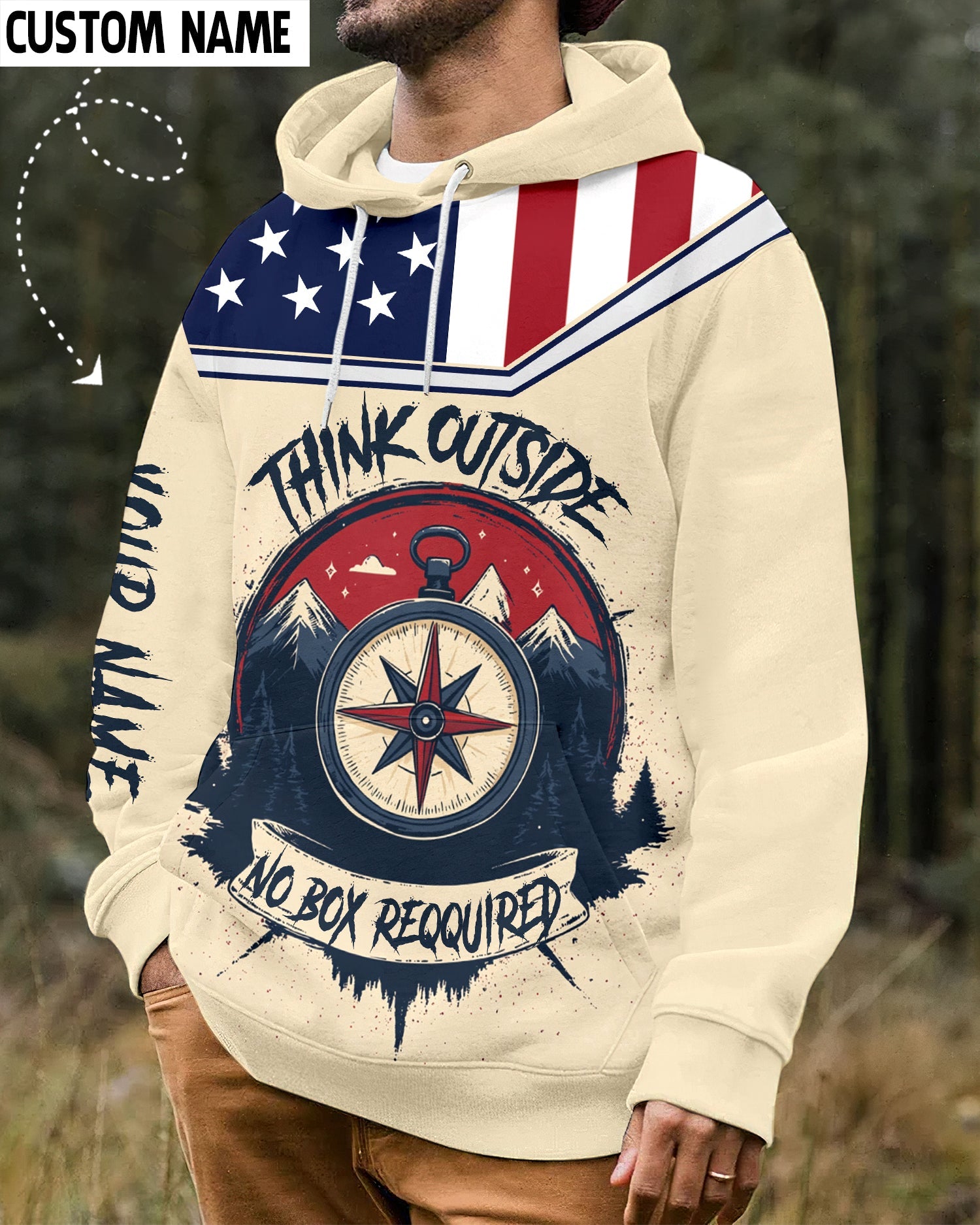 Custom Name Think Outside No Box Required All Over Print Shirt