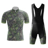 Camo Leaf Men's Cycling Jersey Set, Road Bike Cycling Kit for Men, Biking Outfit, Bicycle Suit, Team Racing Uniform