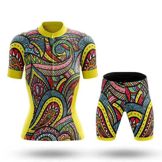 Colorful Vintage Pattern - Women's Cycling Kit