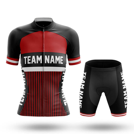 Custom Team Name M6 Red - Women's Cycling Kit