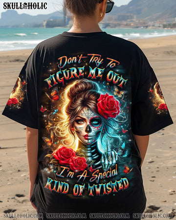 DON'T TRY TO FIGURE ME OUT SKULL ALL OVER PRINT - YHLT1904251