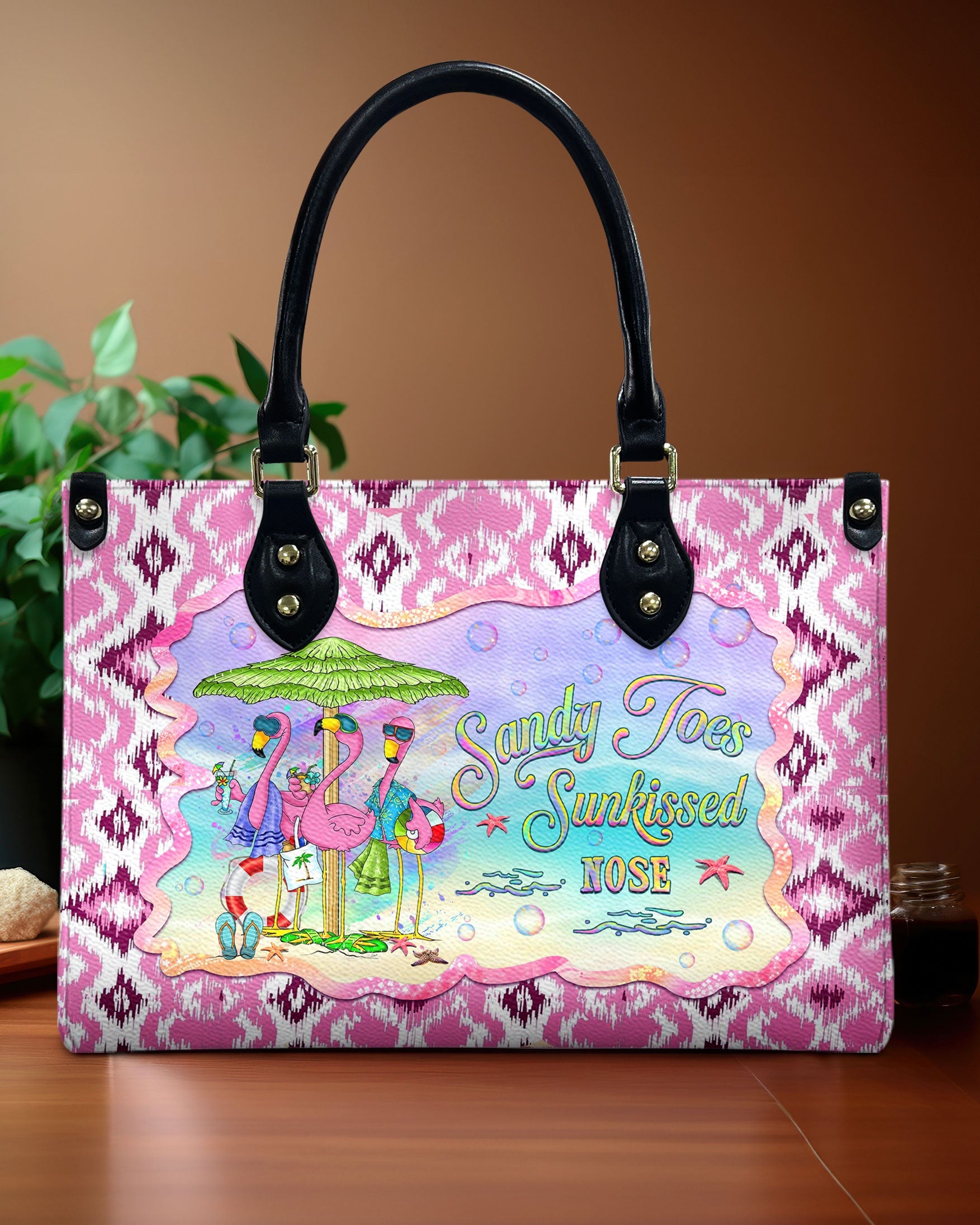 Bigcrowns SANDY TOES SUNKISSED NOSE LEATHER HANDBAG T2703241