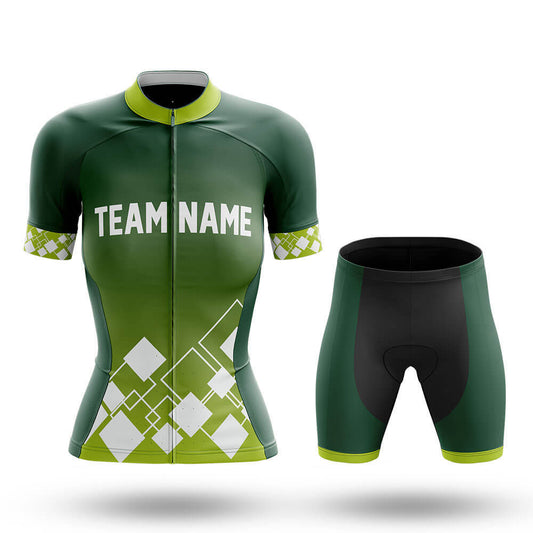 Custom Team Name V19 Green - Women's Cycling Kit