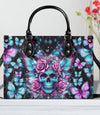 SKULL ROSES LEATHER HANDBAG - YHDU1406243