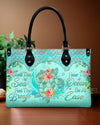 Smell The Sea Feel The Breeze Turtle Leather Handbag