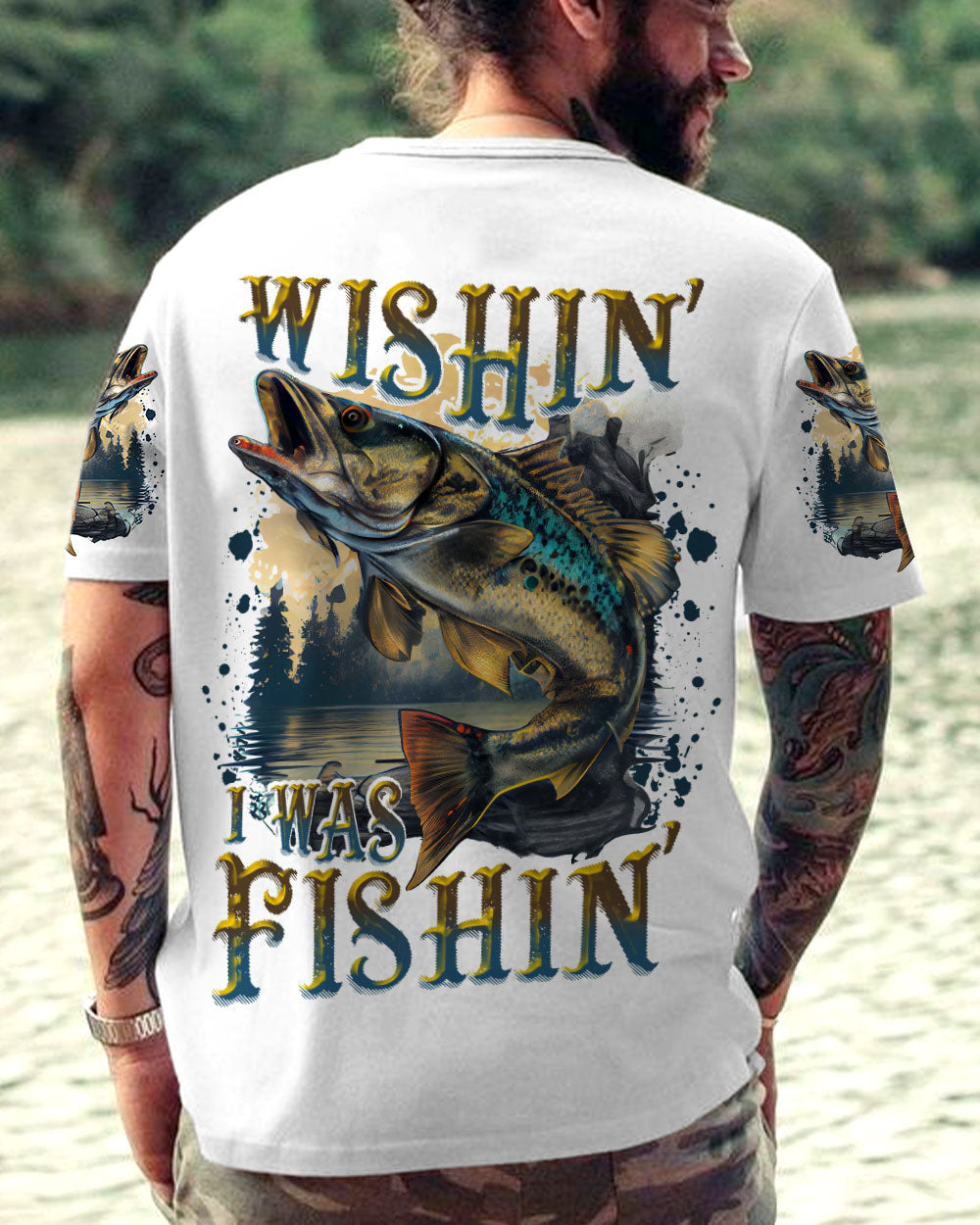 WISHIN' I WAS FISHIN' ALL OVER PRINT - TLNT2806232