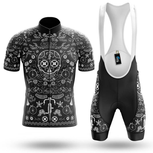 Black Tattoo Cycling Jersey - Men's Cycling Kit