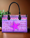 Some Girls Are Just Born Starfish Leather Handbag