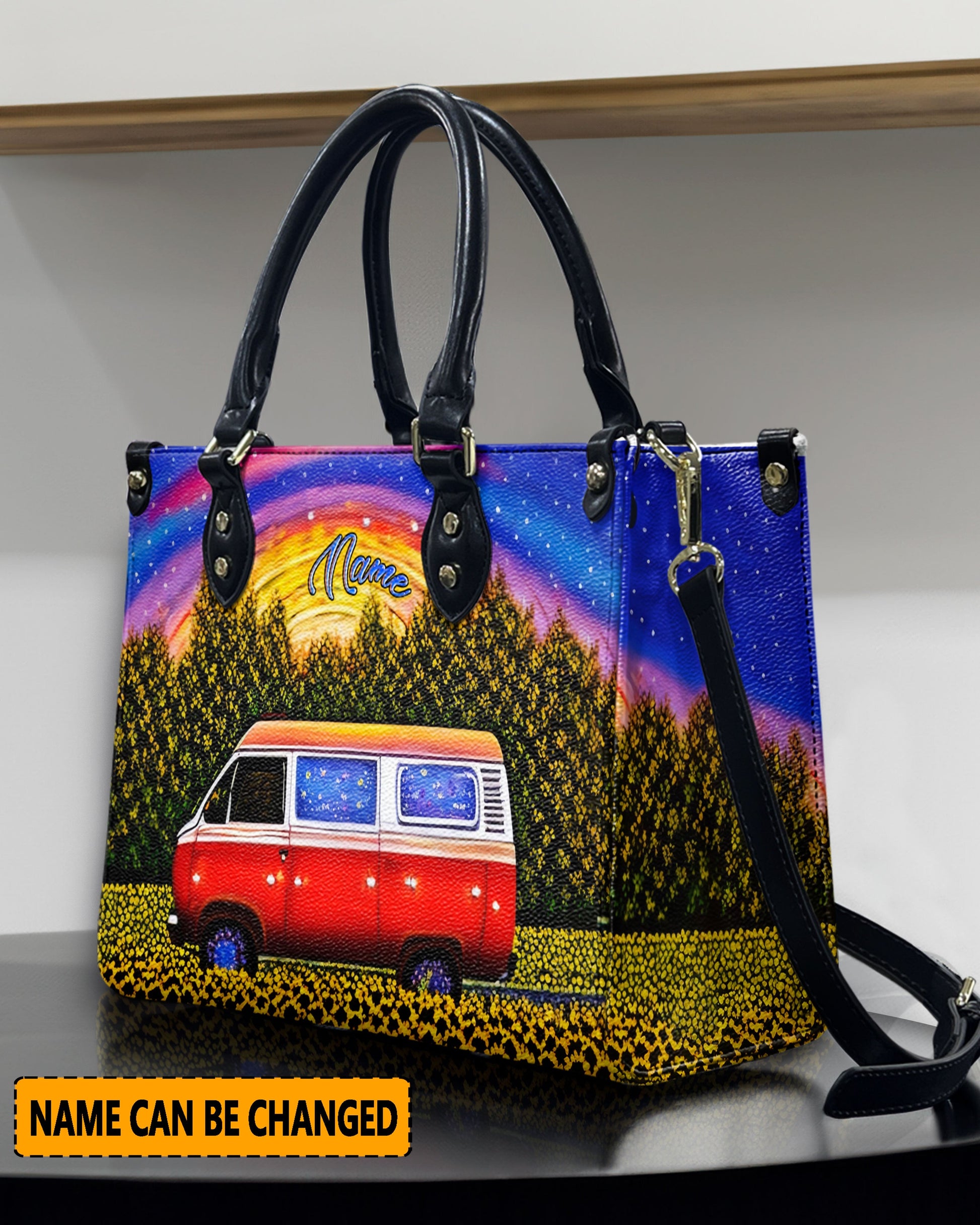 Bigcrowns COLORFUL CAMPING LEATHER HANDBAG N0708244