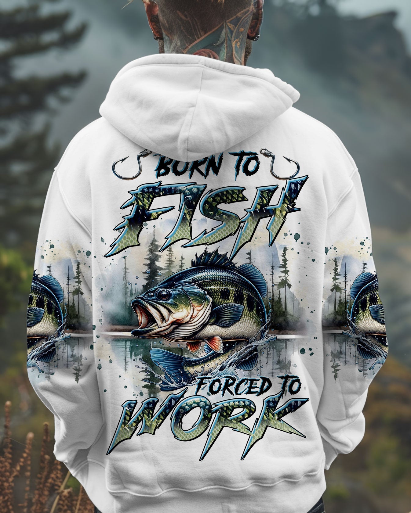 BORN TO FISH ALL OVER PRINT - TLTR1709243