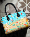 Bigcrowns SALTWATER HEALS EVERYTHING LEATHER HANDBAG N1806242