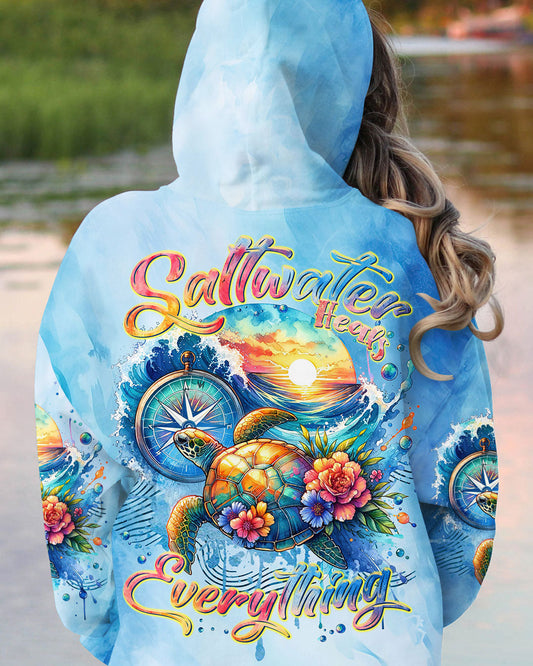 SALTWATER HEALS EVERYTHING COMPASS TURTLE ALL OVER PRINT - TLTR2911234