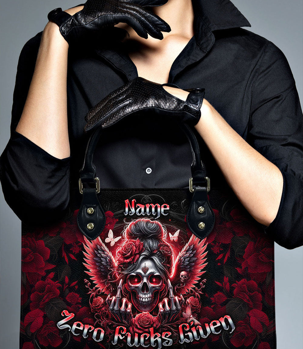 ZERO F GIVEN  SKULL MESSY BUN LEATHER HANDBAG  - TLNO2810244