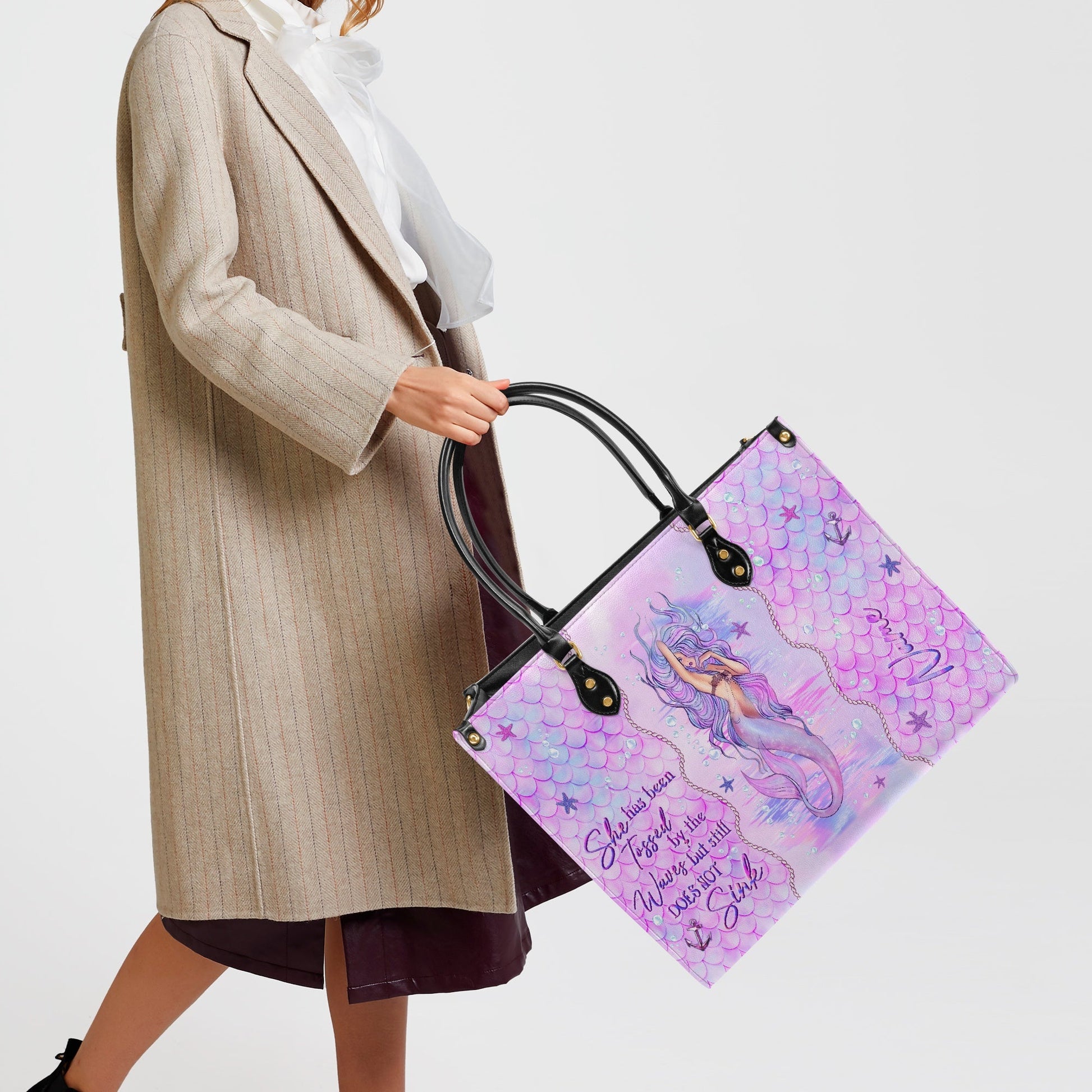 Bigcrowns SHE HAS BEEN TOSSED BY THE WAVES MERMAID LEATHER HANDBAG N2803241