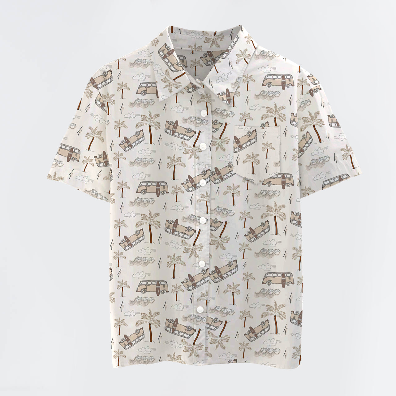 Palm Trees Button Up Shirts
