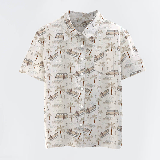 Palm Trees Button Up Shirts