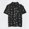 Garbled Symbol Button Up Shirts