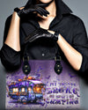 My Broom Broke Camping Halloween Leather Handbag