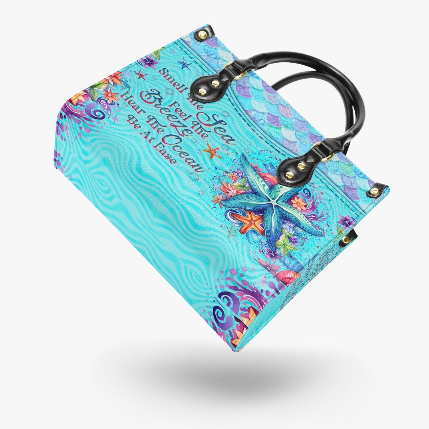 Bigcrowns SMELL THE SEA FEEL THE BREEZE STARFISH LEATHER HANDBAG N2603241