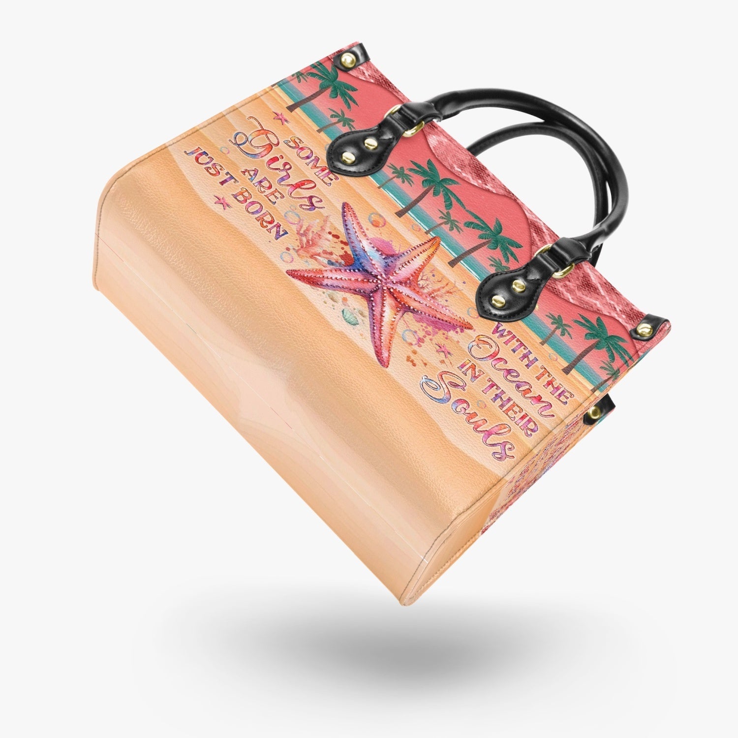 Bigcrowns SOME GIRLS ARE JUST BORN LEATHER HANDBAG T2703244