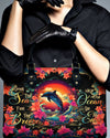 Smell The Sea Feel The Breeze Dolphin Leather Handbag