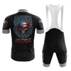 America Skull Men's Cycling Jersey Set, Road Bike Cycling Kit for Men, Biking Outfit, Bicycle Suit, Team Racing Uniform