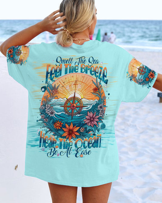 SMELL THE SEA FEEL THE BREEZE COMPASS ALL OVER PRINT - TLNT0609232