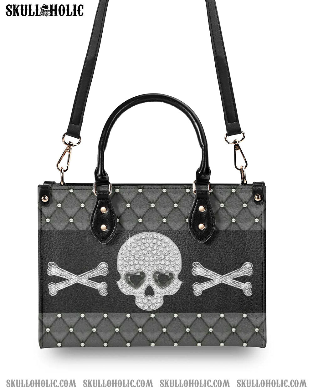 DIAMOND SKULL LEATHER HANDBAG - YHHN2008242