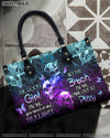 THE GOOD GIRL IN ME GOT TIRED SKULL ROSE LEATHER HANDBAG - YHHN2503241