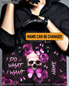 I DO WHAT I WANT SKULL ROSE LEATHER HANDBAG - YHLN3107244