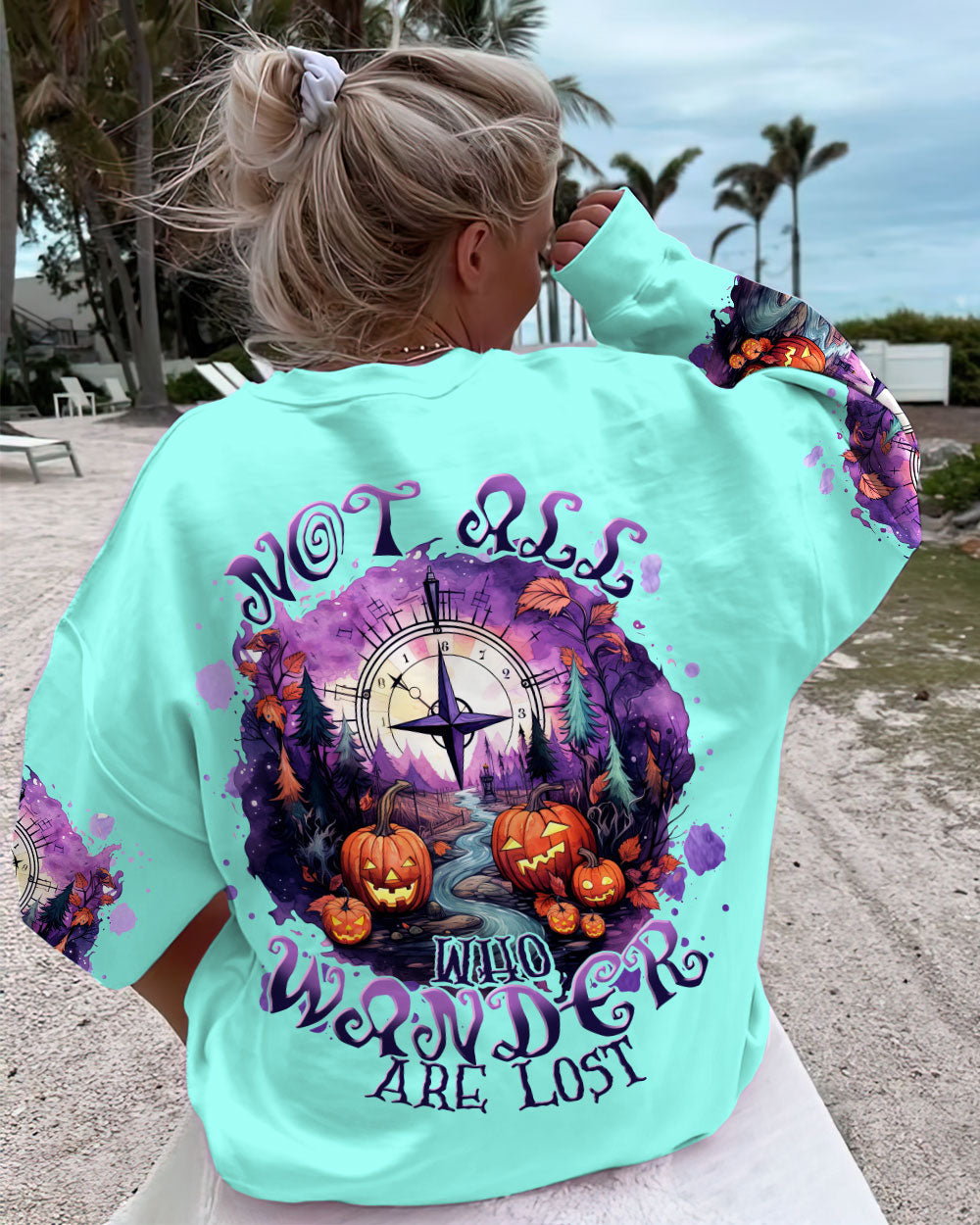 NOT ALL WHO WANDER ARE LOST COMPASS HALLOWEEN ALL OVER PRINT - TLNT1808233