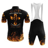 God Will Bring You Through Fire Men's Cycling Jersey Set, Road Bike Cycling Kit for Men, Biking Outfit, Bicycle Suit, Team Racing Uniform