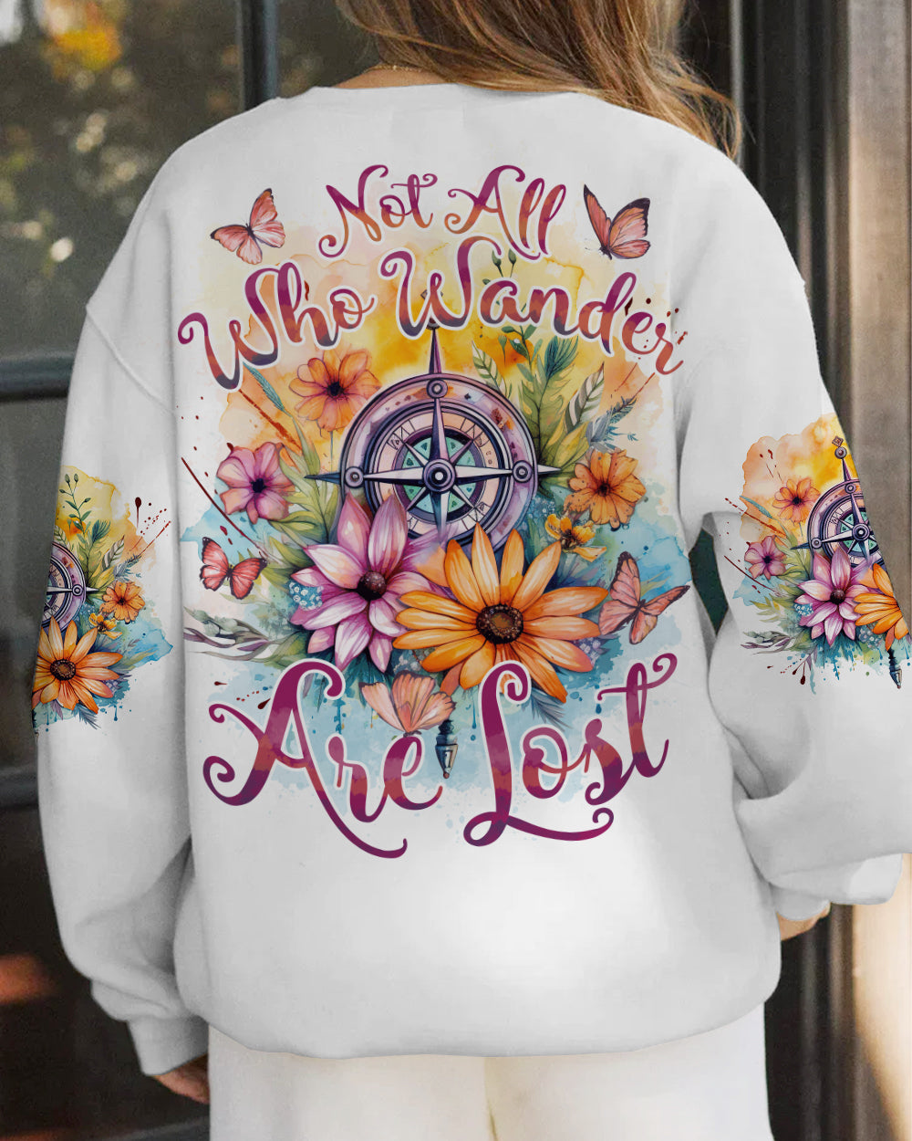 NOT ALL WHO WANDER ARE LOST COMPASS ALL OVER PRINT - TYTD0808232