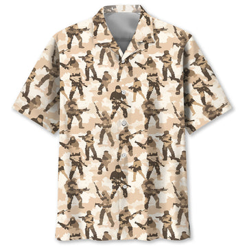 Bigfoot Tactical Camouflage Pattern Hawaiian Shirt