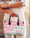 Some Girls Are Just Born Flamingo Leather Handbag