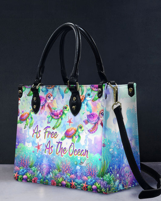As Free As The Ocean Turtle Leather Handbag