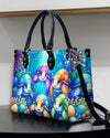 Ocean Turtles Leather Handbag
