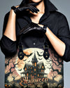 Halloween Castle Leather Handbag