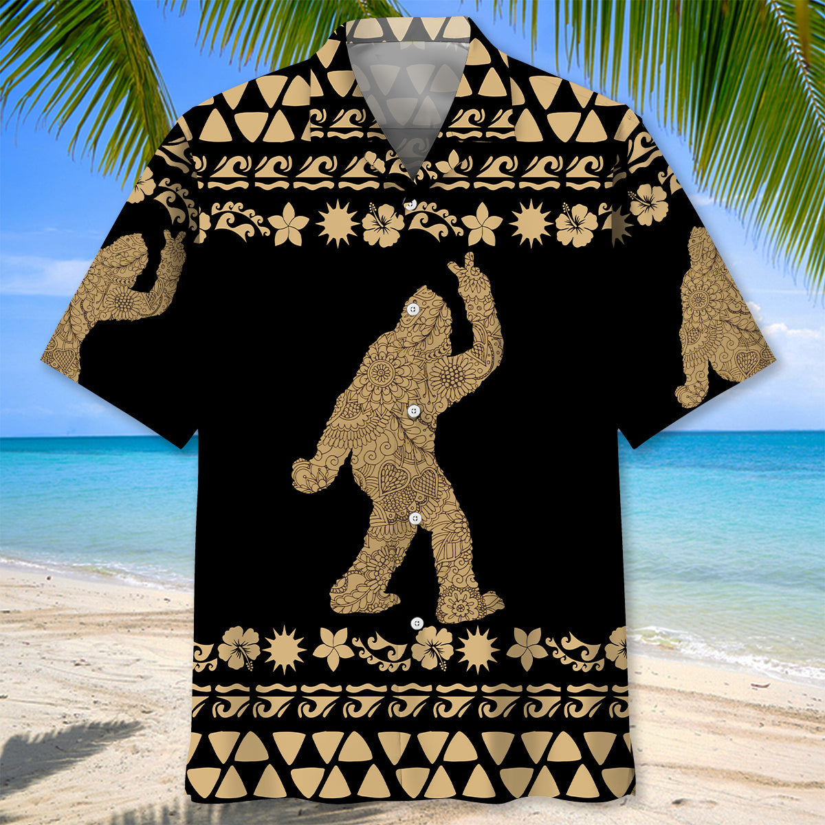 Floral Bigfoot Hawaiian Shirt