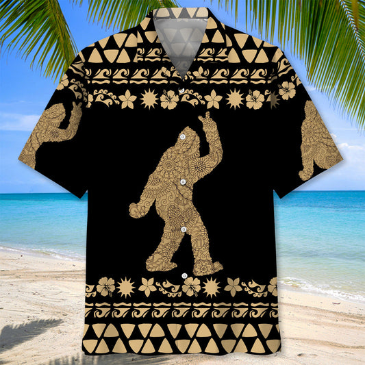 Floral Bigfoot Hawaiian Shirt
